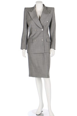 Lot 198 - An Alexander McQueen for Givenchy grey wool suit, Autumn-Winter 1998-99