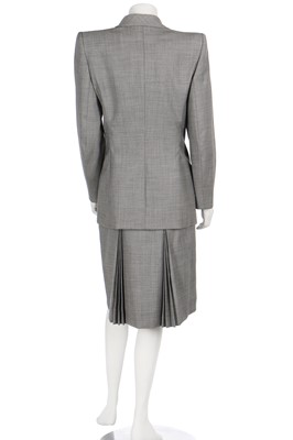 Lot 198 - An Alexander McQueen for Givenchy grey wool suit, Autumn-Winter 1998-99