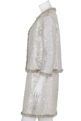 Lot 397 - A Felisa Irigoyen couture pearlised cocktail ensemble, 1968-69