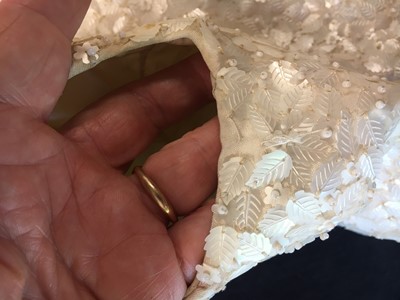Lot 397 - A Felisa Irigoyen couture pearlised cocktail ensemble, 1968-69
