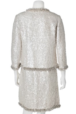 Lot 397 - A Felisa Irigoyen couture pearlised cocktail ensemble, 1968-69