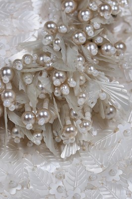 Lot 397 - A Felisa Irigoyen couture pearlised cocktail ensemble, 1968-69