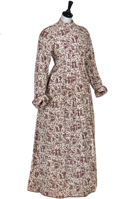 Lot 6 - A Japonisme printed cotton undress robe, late 1870s-early 1880s