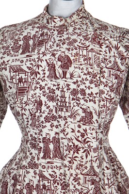 Lot 6 - A Japonisme printed cotton undress robe, late 1870s-early 1880s