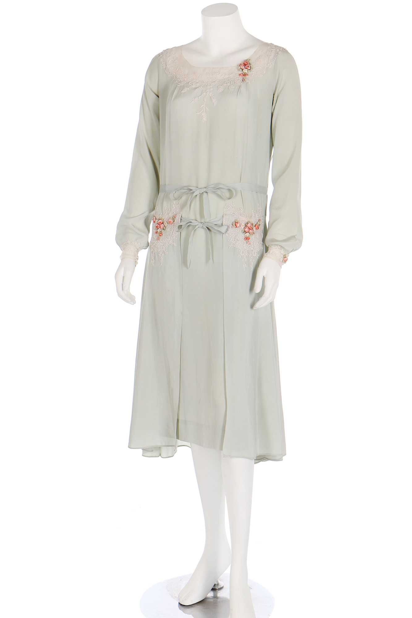 Lot 58 - A rare Boué Sœurs couture silk day dress, 'Perlette', Spring-Summer 1930