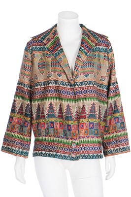 Lot 45 - A Marthe Pinchart jacquard silk jacket, mid 1920s