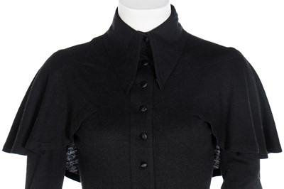 Lot 127 - An Alice Pollock black wool jersey ensemble, 1970s