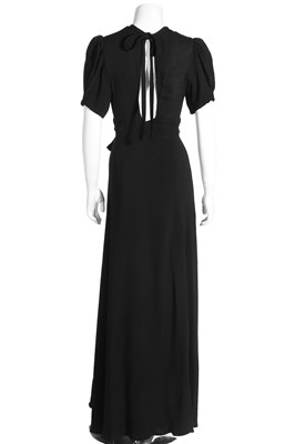 Lot 130 - An Ossie Clark for Radley black moss crêpe 'Come Fly With Me' dress