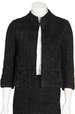 Lot 333 - A Chanel couture black tweed ensemble, Autumn-Winter 1964