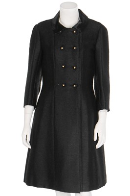 Lot 332 - A Chanel couture black silk and mohair ensemble, circa 1963-65