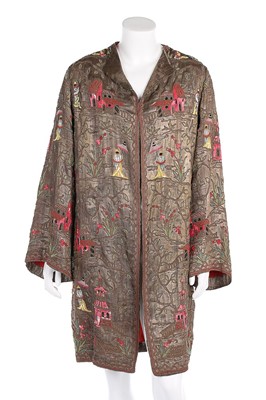 Lot 103 - An embroidered and beaded chinoiserie jacket,...