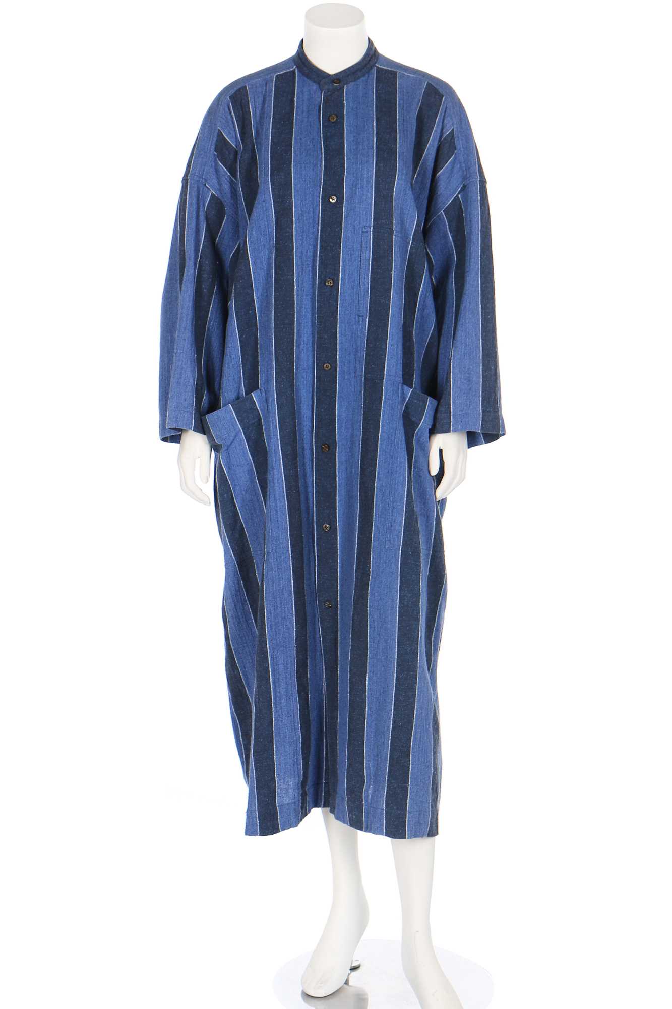 Lot 252 - An Issey Miyake striped heavy-linen