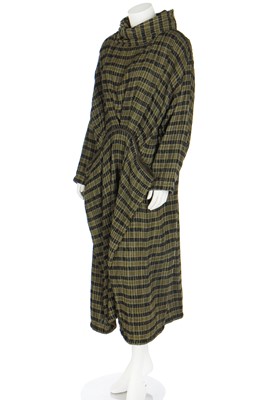 Lot 474 - An Issey Miyake striped pleated wool-blend smock, Spring-Summer 1984