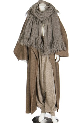 Lot 473 - An Issey Miyake oversized coat of knitted mohair/wool, circa 1984