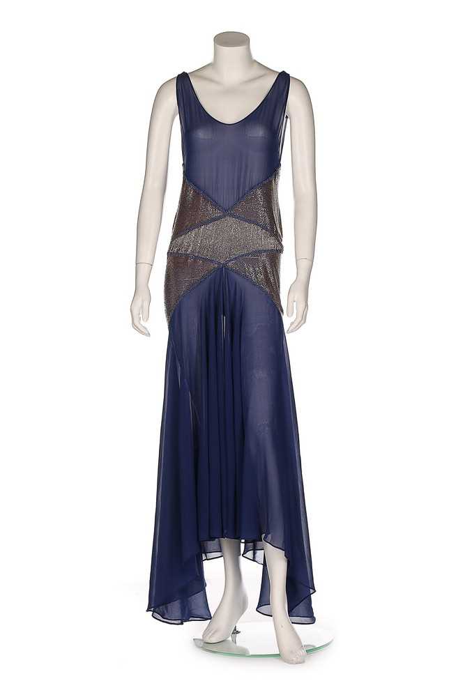 Lot 106 - A rare Jeanne Lanvin couture beaded blue