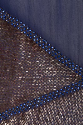 Lot 106 - A rare Jeanne Lanvin couture beaded blue...
