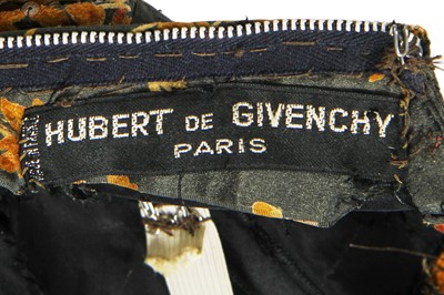 Lot 387 - An early Hubert de Givenchy couture voided velvet evening gown, Autumn-Winter 1954