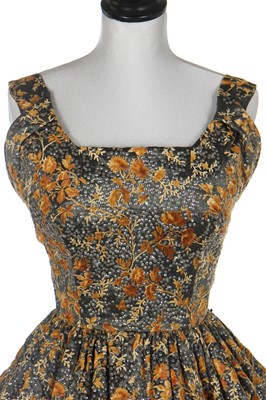 Lot 387 - An early Hubert de Givenchy couture voided velvet evening gown, Autumn-Winter 1954