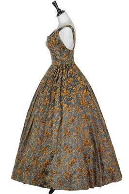 Lot 387 - An early Hubert de Givenchy couture voided velvet evening gown, Autumn-Winter 1954