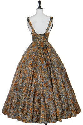 Lot 387 - An early Hubert de Givenchy couture voided velvet evening gown, Autumn-Winter 1954