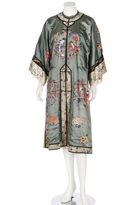 Lot 319 - An embroidered informal robe, chang-fu, Chinese, circa 1920