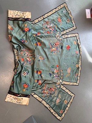 Lot 319 - An embroidered informal robe, chang-fu, Chinese, circa 1920