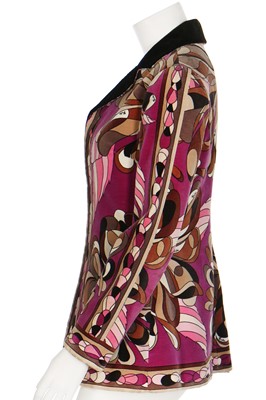 Lot 122 - An Emilio Pucci printed velvet jacket, late 1960s