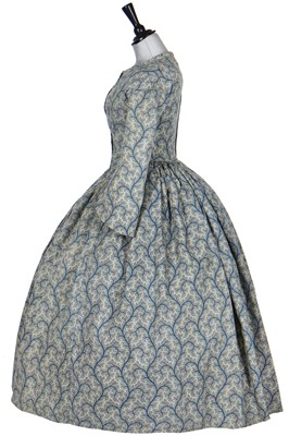 Lot 3 - A printed wool day dress, circa 1850