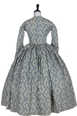 Lot 3 - A printed wool day dress, circa 1850