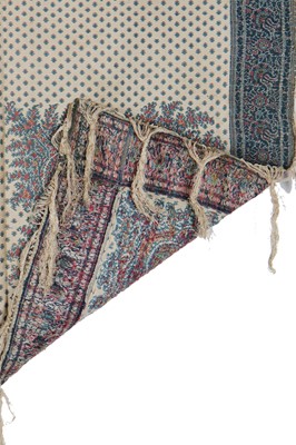 Lot 288 - A 'Pot Lid' or 'Moon' square shawl, Norwich or Paisley, 1825-35
