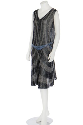 Lot 49 - A good beaded muslin flapper dress, circa 1925