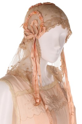 Lot 111 - A Nicole Groult peach satin dress, mid 1920s,...