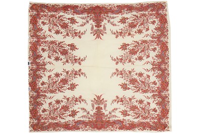 Lot 300 - A good woven square shawl, Paisley, circa 1845