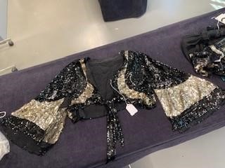 Lot 64 - Three good sequinned evening capelets, 1930s