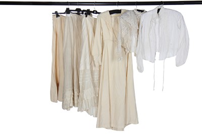 Lot 21 - A group of Edwardian summer whites, 1900-1910s