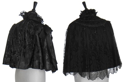 Lot 9 - A group of mainly black clothing, 1890s-circa 1900