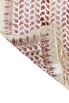 Lot 302 - Six silk/wool gauze summer shawls, 1850-60