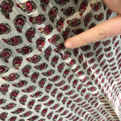 Lot 302 - Six silk/wool gauze summer shawls, 1850-60