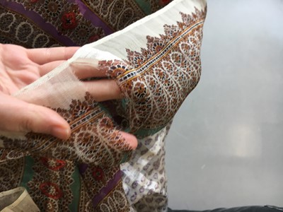 Lot 302 - Six silk/wool gauze summer shawls, 1850-60