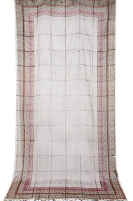 Lot 302 - Six silk/wool gauze summer shawls, 1850-60