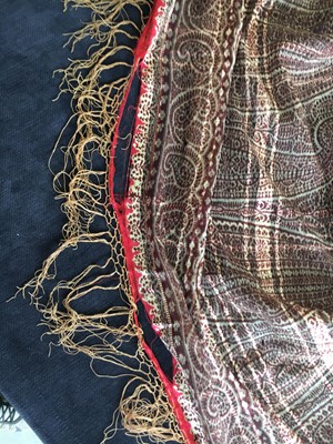 Lot 302 - Six silk/wool gauze summer shawls, 1850-60