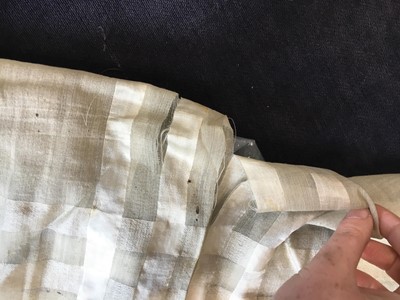 Lot 302 - Six silk/wool gauze summer shawls, 1850-60