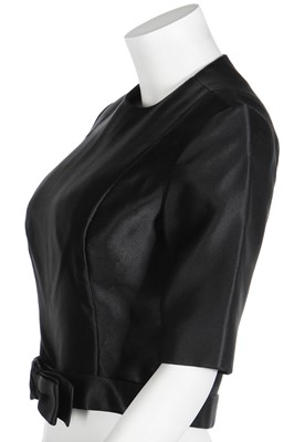 Lot 106 - A Marc Bohan for Dior couture black satin bodice, Autumn-Winter 1964