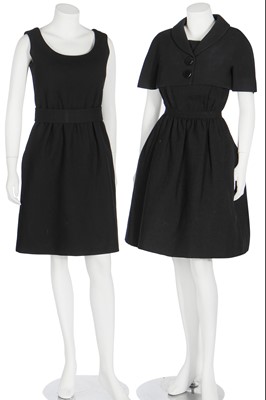 Lot 103 - Four Norman Norell little black dresses, circa 1960