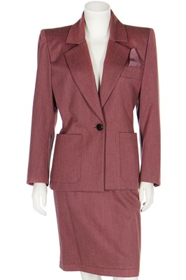 Lot 168 - Two Yves Saint Laurent couture wool-twill suits, 1985-86