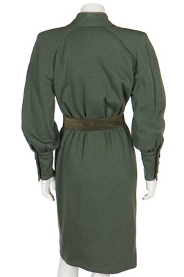 Lot 177 - A Givenchy couture purple wool-cashmere suit, circa 1987