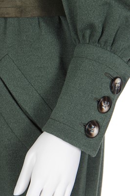 Lot 177 - A Givenchy couture purple wool-cashmere suit, circa 1987