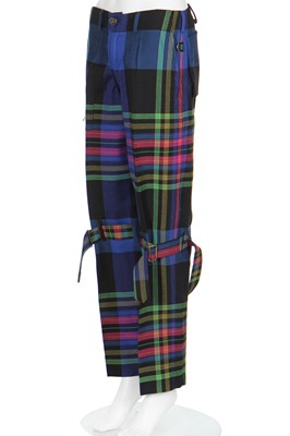 Lot 196 - A pair of Vivienne Westwood tartan bondage trousers, probably '`Vive la Cocotte' collection, Autumn-Winter 1995-96