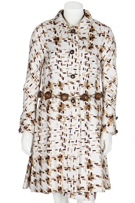 Lot 419 - A Valentino Garavani couture printed silk-wool three-piece ensemble, S/S 1968