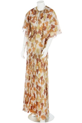 Lot 421 - A Valentino Garavani couture 1930s-inspired printed chiffon bias-cut gown, 1970s